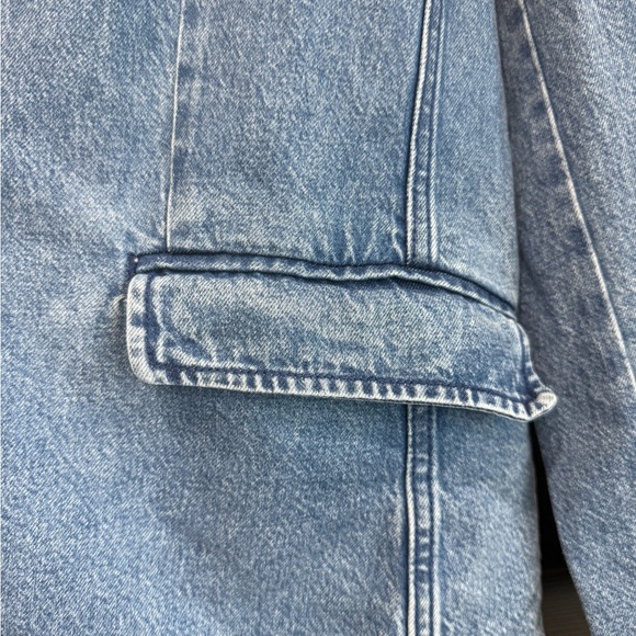a.n.a Women's Blue Denim Blazer Size L - Picture 8 of 9